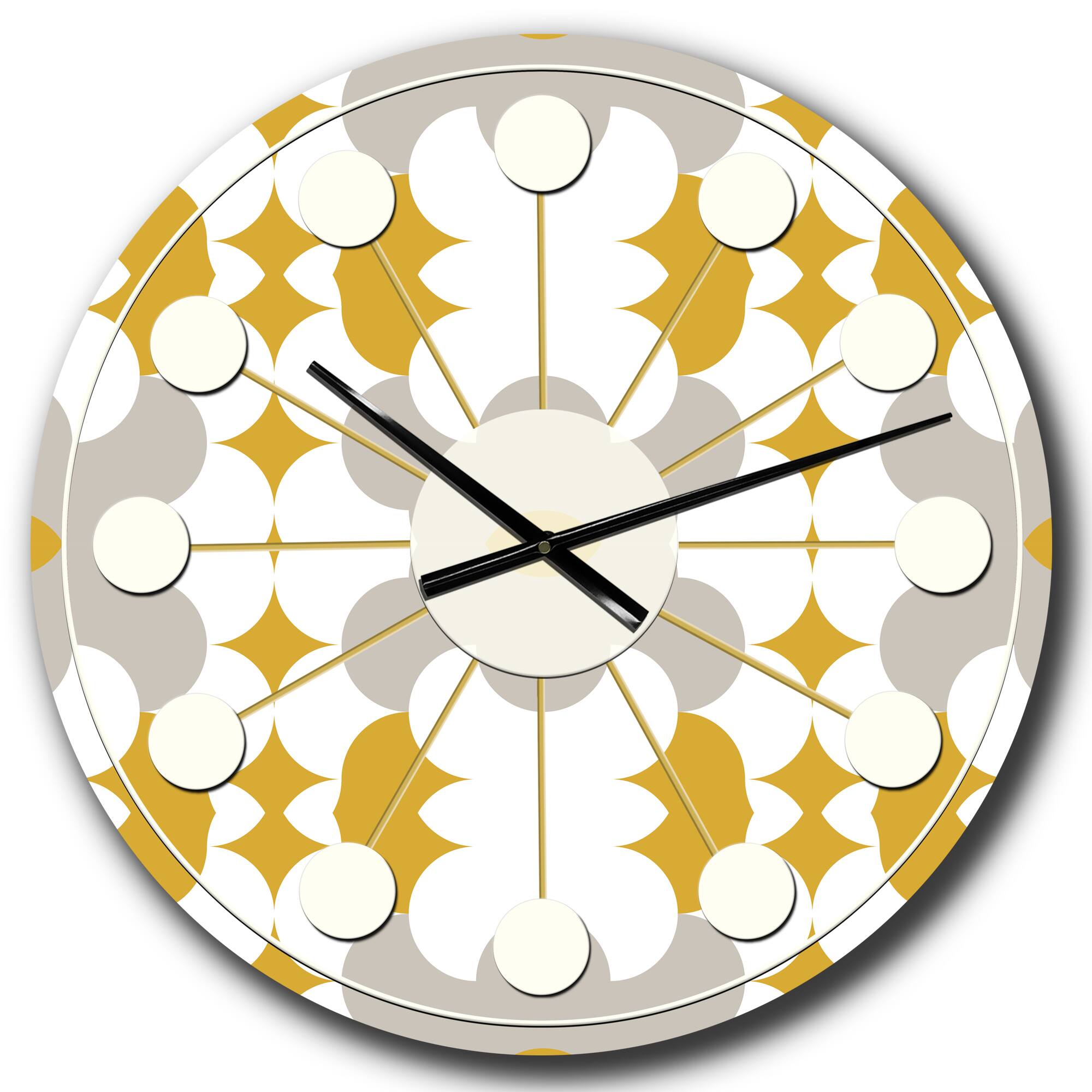 Designart 'Retro Abstract Design Xiii Mid-Century Modern Wall Clock